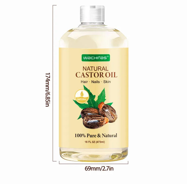 Botanical Castor Hair Oil – Cold-Pressed 16 oz